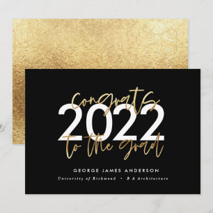 Moderne Schwarz-Gold-Schrift-Stilvoller Abschluss