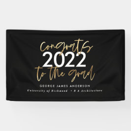 Moderne Schwarz-Gold-Schrift-Stilvoller Abschluss Banner