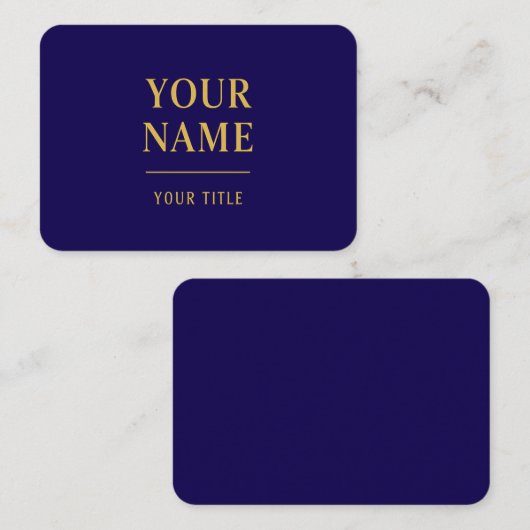 Moderne Schwarz & Gold-Visitenkarten-Vorlage Visitenkarte (Vorne/Hinten)