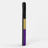 Moderne Schwarz Golden Brown Royal Lila Stripes Case-Mate iPhone Hülle (Hinten/Rechts)