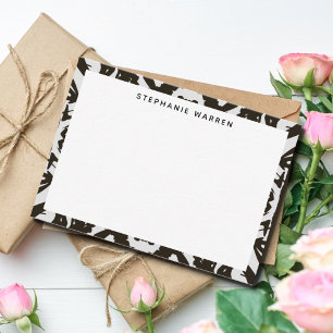 Moderne Schwarz-Grau-Dekorationskarte für den Flac Mitteilungskarte