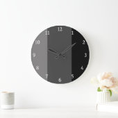 Moderne Schwarz-Grau-Einfach Große Wanduhr (Zuhause)