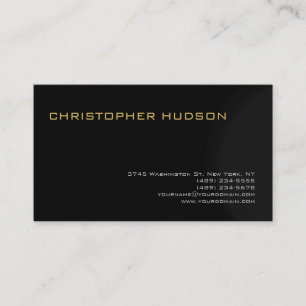 Moderne Schwarz Grau Einfache Schlichte Visitenkar Visitenkarte