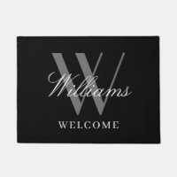 Moderne Schwarz-Grau-Monogramm-Neuauflage Name Hoc