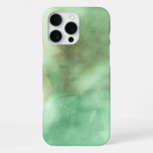 Moderne schwarz-grüne Wasserfarbe iPhone 16 Pro Max Hülle