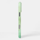 Moderne schwarz-grüne Wasserfarbe iPhone Hülle (Rechte Seite)