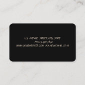 Moderne Schwarz, Imitate Gold Floral Visitenkarte (Rückseite)