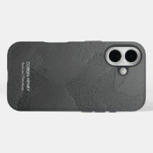 Moderne schwarz matte texturierte personalisierte Case-Mate iPhone hülle (Rückseite (Horizontal))