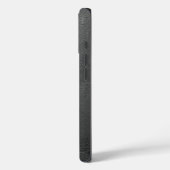 Moderne schwarz matte texturierte personalisierte Case-Mate iPhone hülle (Rückseite / Links)