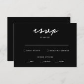 Moderne Schwarz-Minimalistisch-UAWG-Umschließungsk Einladung (Vorne/Hinten)