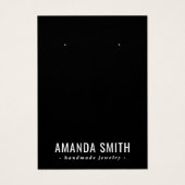 Moderne schwarz-minimalistische Ohrring-Display-Ka (Vorderseite)