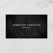 moderne schwarz-minimalistische Sandstruktur einfa Visitenkarte (Vorderseite)