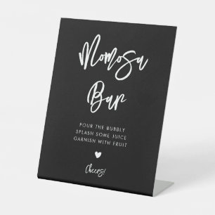 Moderne Schwarz Momosa Bar Sockelschild