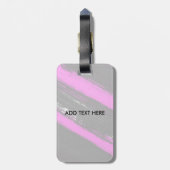 Moderne, schwarz-neunfarbige Pinselstriche Monogra Gepäckanhänger (Rückseite vertikal)