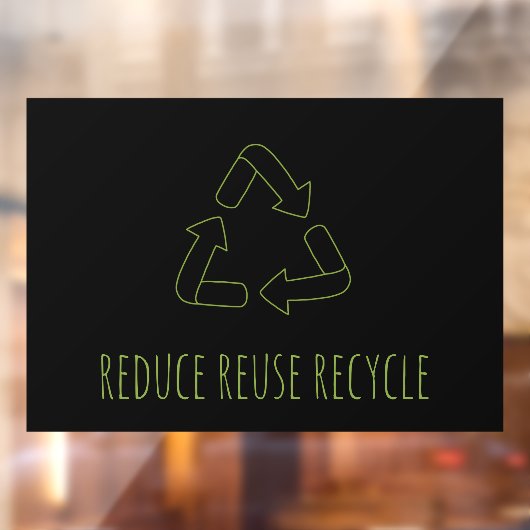 Moderne Schwarz reduzieren Wiederverwendung Gerecy Fensteraufkleber (Blatt 2)