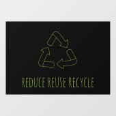 Moderne Schwarz reduzieren Wiederverwendung Gerecy Fensteraufkleber (Blatt)