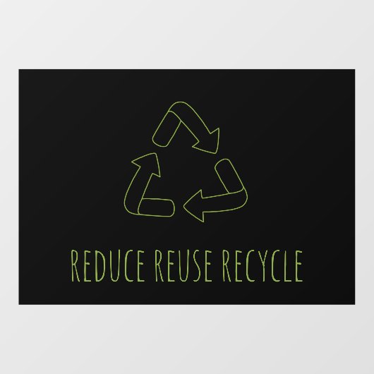 Moderne Schwarz reduzieren Wiederverwendung Gerecy Fensteraufkleber (Blatt)