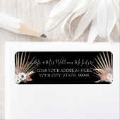 Moderne Schwarz-Rosa-Blumen-Tropenpalme Hochzeit (Insitu)