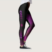 Moderne Schwarz-Rosa-LEGGINGS Leggings (Rechts)