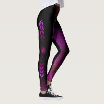 Moderne Schwarz-Rosa-LEGGINGS