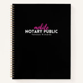 Moderne schwarz rosa mobile Notare - Öffentlicher Notizblock (Vorderseite)