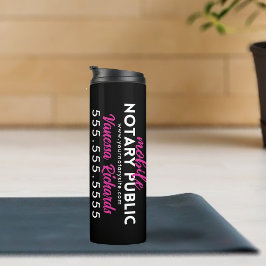 Moderne schwarz-rosa Notare Öffentliche Förderung Thermosbecher