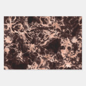 Moderne Schwarz-Rose-Gold-Marmor-Muster Geschenkpapier Set (Vorderseite 2)