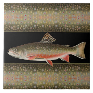 Moderne Schwarz-Rost-Fischer-Geschenk Foreut Fish Fliese