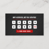 Moderne Schwarz-Rot-Barber-Shop-Pole-Treppe Treuekarte (Rückseite)