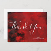 Moderne Schwarz-Rot-Kunst Abstrakt Vielen Dank Postkarte (Vorne/Hinten)