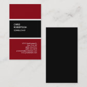 Moderne, schwarz rote, einzigartige Visitenkarte (Vorne/Hinten)
