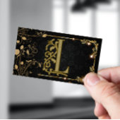 Moderne, schwarz-schicke Haarstylistin-Schrift Visitenkarte