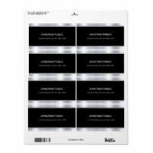 Moderne Schwarz-Silber-Vorlage für Glamour (Vorne)