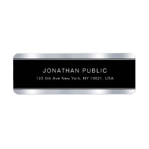 Moderne Schwarz-Silber-Vorlage Trendy Chic Glamour