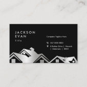 Moderne, schwarz-silberne Dachkonstruktion Visitenkarte (Vorderseite)