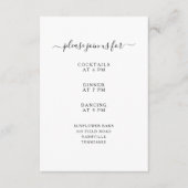 Moderne Schwarz-Sonnenblumen-Hochzeitsempfehlung Begleitkarte (Vorderseite)