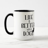Moderne Schwarz Text Design-Life ist besser mit Hu Tasse (Links)