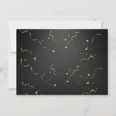 Moderne Schwarz und Gold, Balloons Kindergeburtsta (Rückseite)