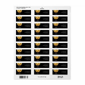 Moderne Schwarz und Gold Glam Parco Civico-Ciani (Vorne)