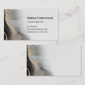 Moderne Schwarz- und Goldfarben Visitenkarte (Vorne/Hinten)