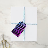 Moderne Schwarz- und Grau-Geometrie-Muster Geschenkanhänger (Mit Garn)