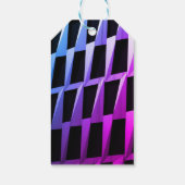 Moderne Schwarz- und Grau-Geometrie-Muster Geschenkanhänger (Rückseite)