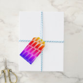 Moderne Schwarz- und Grau-Geometrie-Muster Geschenkanhänger (Mit Garn)