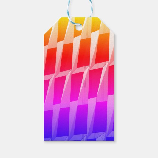 Moderne Schwarz- und Grau-Geometrie-Muster Geschenkanhänger (Vorderseite)