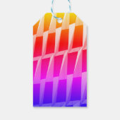 Moderne Schwarz- und Grau-Geometrie-Muster Geschenkanhänger (Rückseite)