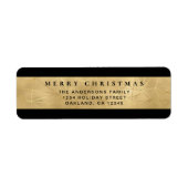 Moderne Schwarz und Imitate Gold Frohe Weihnachten (Vorne)