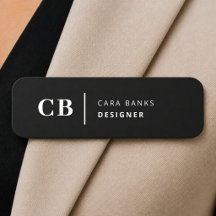 Moderne Schwarz und Weiß Trendy Stilvolle Monogram