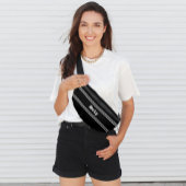 Moderne Schwarz-Vorlage für Monogramm-Skripte mit  Bauchtasche