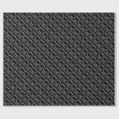 Moderne Schwarz-Weiß-40. Geburtstag Geschenkpapier (Flach)