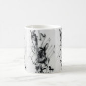 Moderne Schwarz-Weiß-Abstrakt-Marmor-Kaffeetasse Kaffeetasse (Mittel)